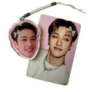 Bang Chan STRAY KIDS Stay Face Keychain Phone Light Stick Face Charm kpop Kawaii